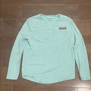 Vineyard Vines Aqua Whale Logo Shirt